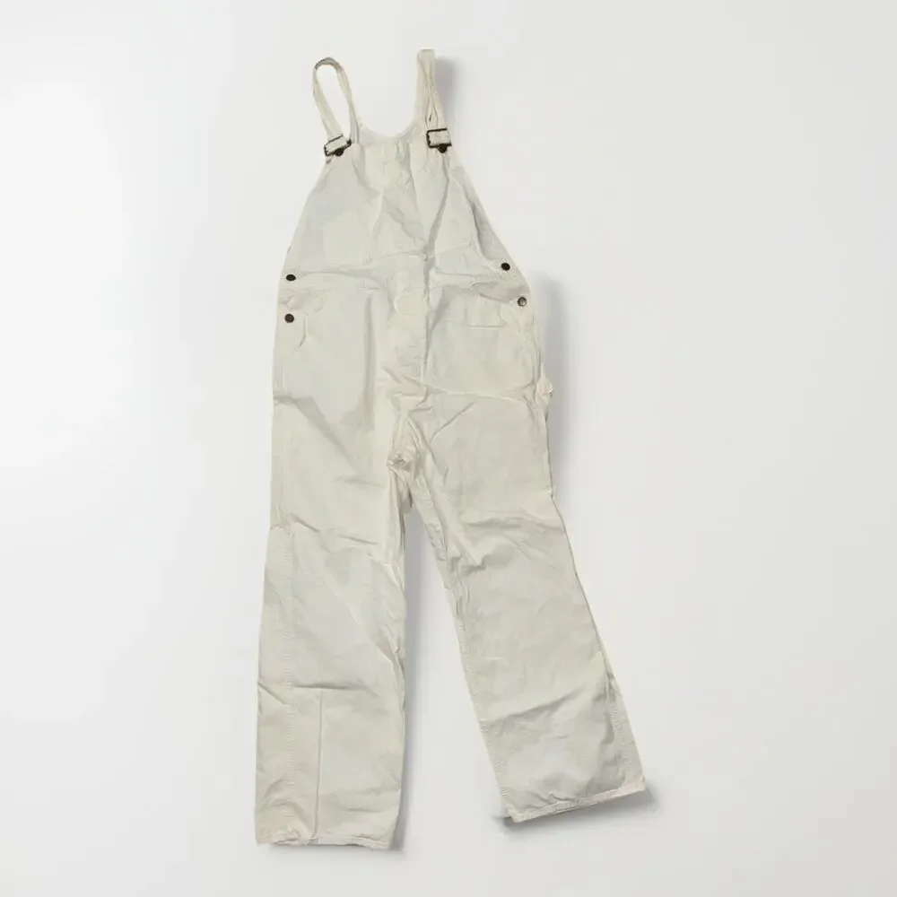 Sears Men's Cream/Off-White Canvas Overalls